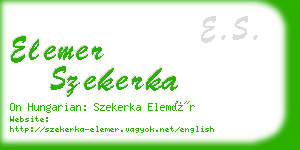 elemer szekerka business card